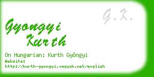 gyongyi kurth business card